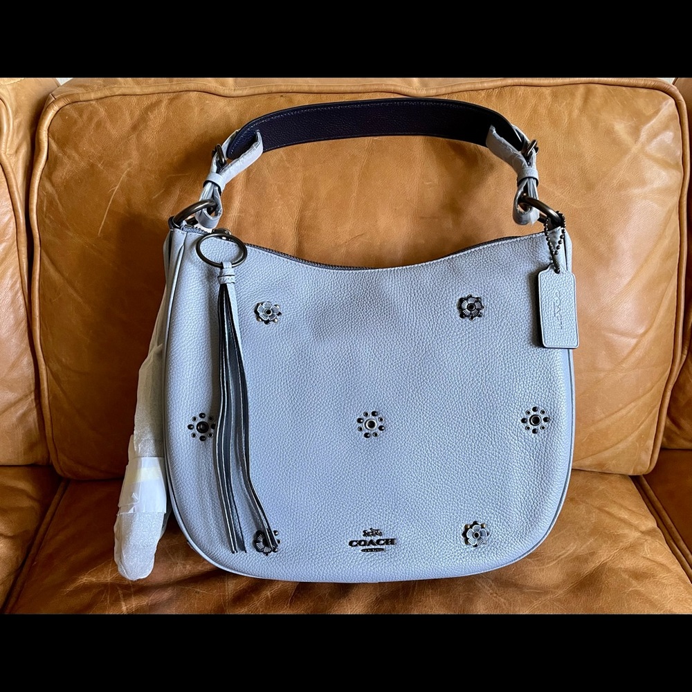 NEW Sutton Hobo with Scattered Rivets (69507 Light Blue)